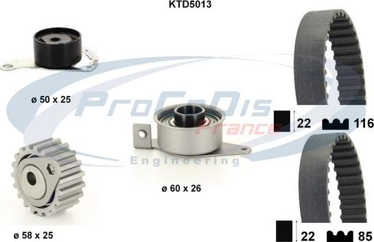 Procodis France KTD5013 - Zahnriemensatz alexcarstop-ersatzteile.com