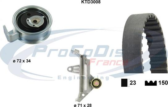 Procodis France KTD3008 - Zahnriemensatz alexcarstop-ersatzteile.com