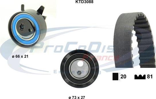 Procodis France KTD3088 - Zahnriemensatz alexcarstop-ersatzteile.com