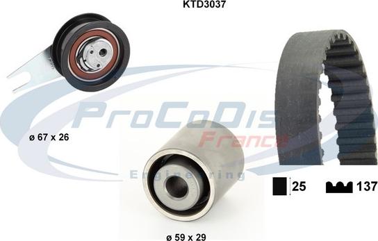 Procodis France KTD3037 - Zahnriemensatz alexcarstop-ersatzteile.com