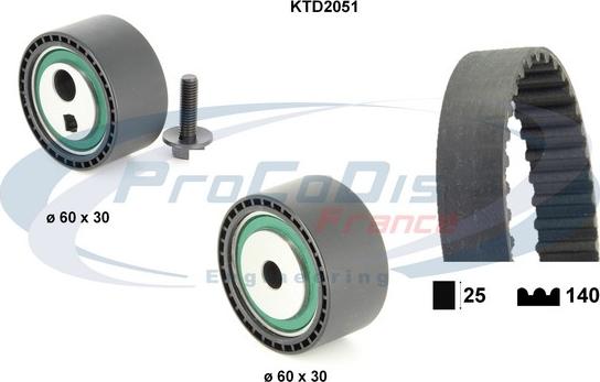 Procodis France KTD2051 - Zahnriemensatz alexcarstop-ersatzteile.com