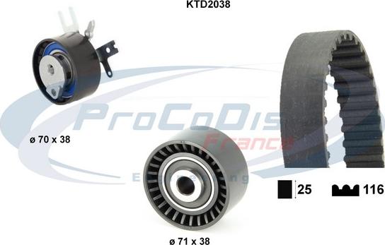 Procodis France KTD2038 - Zahnriemensatz alexcarstop-ersatzteile.com