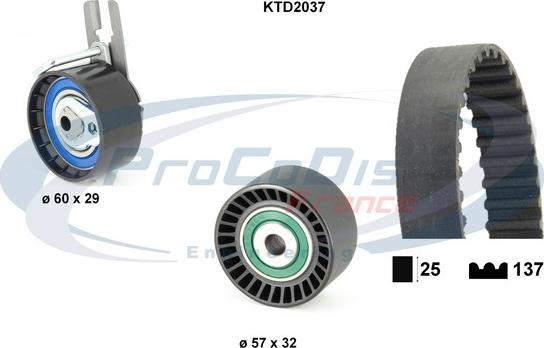 Procodis France KTD2037 - Zahnriemensatz alexcarstop-ersatzteile.com