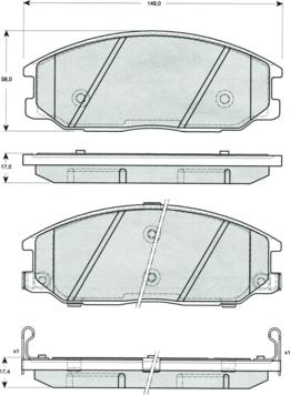 Procodis France PF1454 - Bremsbelagsatz, Scheibenbremse alexcarstop-ersatzteile.com