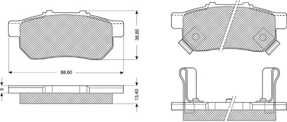 Procodis France PF1099 - Bremsbelagsatz, Scheibenbremse alexcarstop-ersatzteile.com