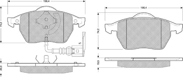 Procodis France PF10942 - Bremsbelagsatz, Scheibenbremse alexcarstop-ersatzteile.com