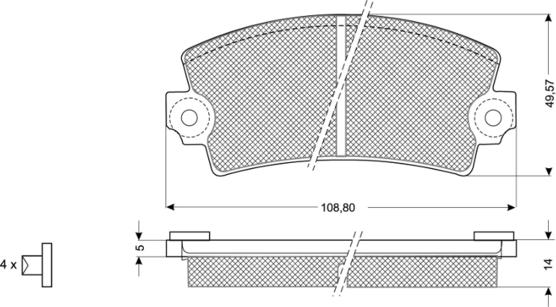 Procodis France PF10432 - Bremsbelagsatz, Scheibenbremse alexcarstop-ersatzteile.com