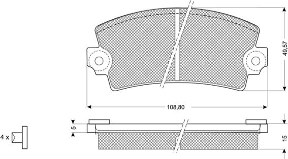 Procodis France PF1043 - Bremsbelagsatz, Scheibenbremse alexcarstop-ersatzteile.com