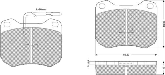 Procodis France PF1042 - Bremsbelagsatz, Scheibenbremse alexcarstop-ersatzteile.com