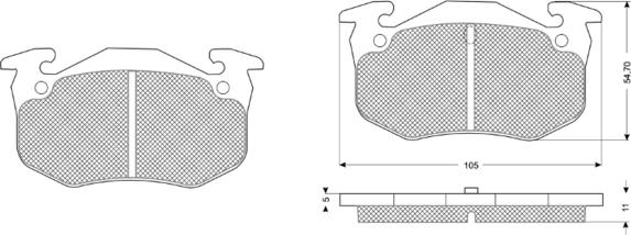 Procodis France PF10502 - Bremsbelagsatz, Scheibenbremse alexcarstop-ersatzteile.com