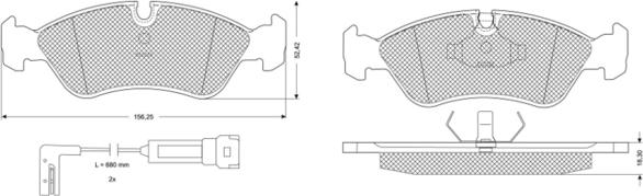 Procodis France PF10681 - Bremsbelagsatz, Scheibenbremse alexcarstop-ersatzteile.com