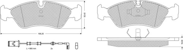 Procodis France PF10682 - Bremsbelagsatz, Scheibenbremse alexcarstop-ersatzteile.com