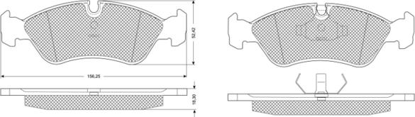 Procodis France PF1068 - Bremsbelagsatz, Scheibenbremse alexcarstop-ersatzteile.com