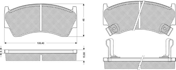 Procodis France PF1089 - Bremsbelagsatz, Scheibenbremse alexcarstop-ersatzteile.com