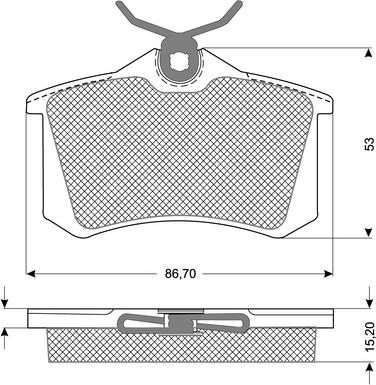 Procodis France PF1078 - Bremsbelagsatz, Scheibenbremse alexcarstop-ersatzteile.com