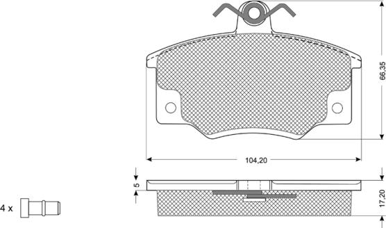 Procodis France PF10731 - Bremsbelagsatz, Scheibenbremse alexcarstop-ersatzteile.com