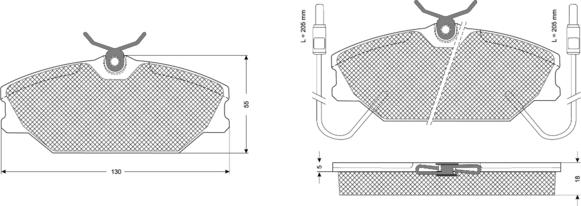 Procodis France PF1077 - Bremsbelagsatz, Scheibenbremse alexcarstop-ersatzteile.com