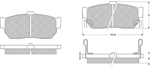 Procodis France PF1159 - Bremsbelagsatz, Scheibenbremse alexcarstop-ersatzteile.com