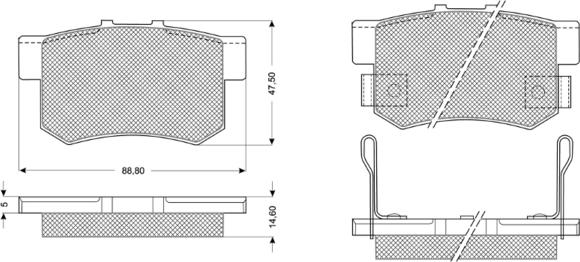 Procodis France PF1100 - Bremsbelagsatz, Scheibenbremse alexcarstop-ersatzteile.com