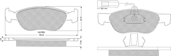 Procodis France PF1187 - Bremsbelagsatz, Scheibenbremse alexcarstop-ersatzteile.com