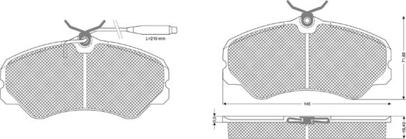 Procodis France PF1124 - Bremsbelagsatz, Scheibenbremse alexcarstop-ersatzteile.com