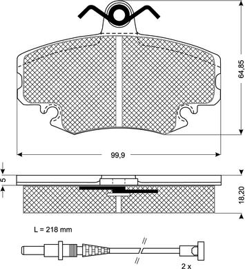 Procodis France PF1178 - Bremsbelagsatz, Scheibenbremse alexcarstop-ersatzteile.com