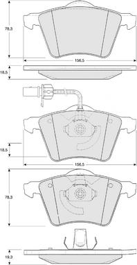 Procodis France PF1358 - Bremsbelagsatz, Scheibenbremse alexcarstop-ersatzteile.com