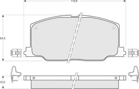 Procodis France PF1369 - Bremsbelagsatz, Scheibenbremse alexcarstop-ersatzteile.com