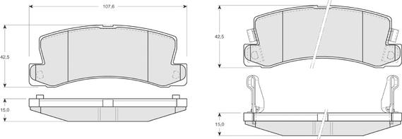 Procodis France PF1366 - Bremsbelagsatz, Scheibenbremse alexcarstop-ersatzteile.com