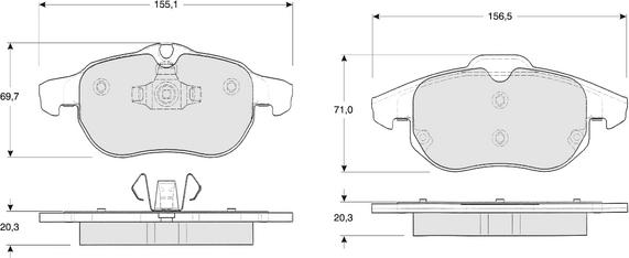 Procodis France PF1304 - Bremsbelagsatz, Scheibenbremse alexcarstop-ersatzteile.com