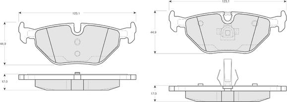 Procodis France PF1317 - Bremsbelagsatz, Scheibenbremse alexcarstop-ersatzteile.com