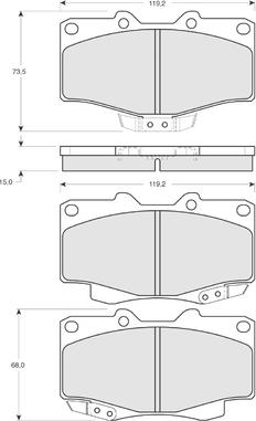 Procodis France PF1381 - Bremsbelagsatz, Scheibenbremse alexcarstop-ersatzteile.com