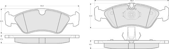 Procodis France PF1298 - Bremsbelagsatz, Scheibenbremse alexcarstop-ersatzteile.com