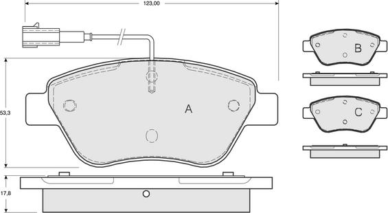 Procodis France PF1248 - Bremsbelagsatz, Scheibenbremse alexcarstop-ersatzteile.com