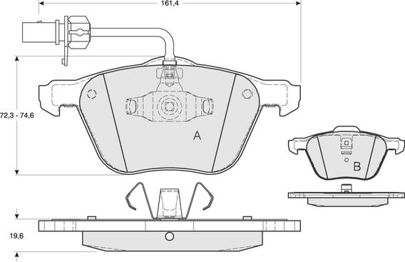 Procodis France PF1256 - Bremsbelagsatz, Scheibenbremse alexcarstop-ersatzteile.com