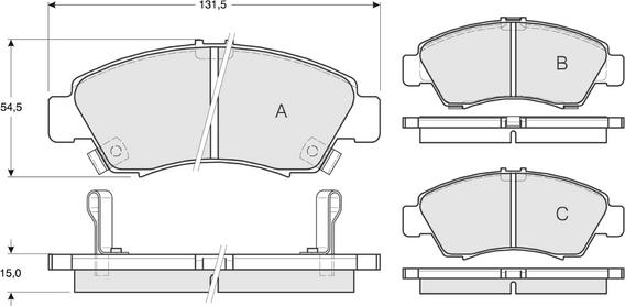 Procodis France PF1265 - Bremsbelagsatz, Scheibenbremse alexcarstop-ersatzteile.com