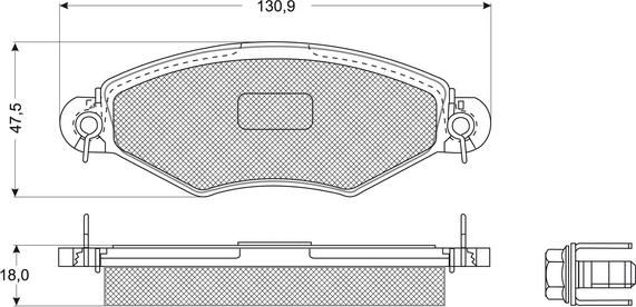 Procodis France PF1215 - Bremsbelagsatz, Scheibenbremse alexcarstop-ersatzteile.com