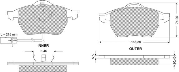 Procodis France PF1213 - Bremsbelagsatz, Scheibenbremse alexcarstop-ersatzteile.com