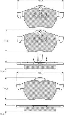 Procodis France PF1225 - Bremsbelagsatz, Scheibenbremse alexcarstop-ersatzteile.com