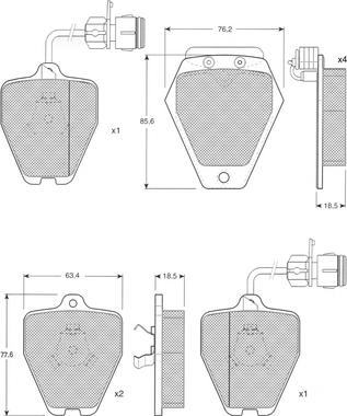 Procodis France PF1226 - Bremsbelagsatz, Scheibenbremse alexcarstop-ersatzteile.com