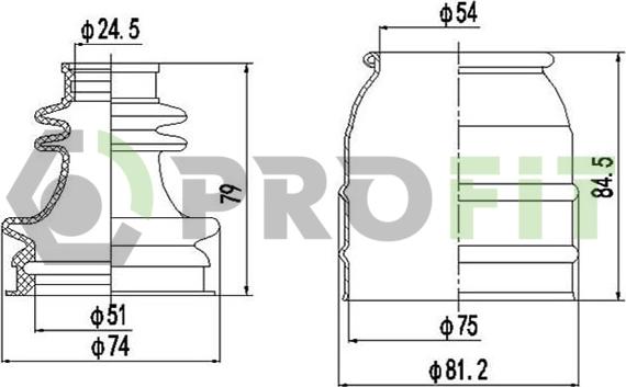 Profit 2810-0011 XLB - Faltenbalg, Antriebswelle alexcarstop-ersatzteile.com