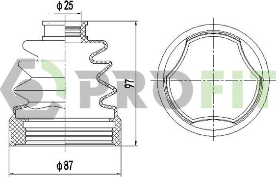 Profit 2810-0035 XLB - Faltenbalg, Antriebswelle alexcarstop-ersatzteile.com