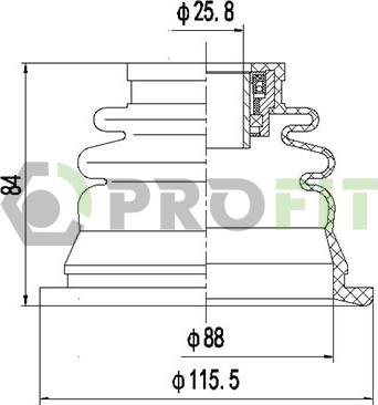 Profit 2810-0030 XLB - Faltenbalg, Antriebswelle alexcarstop-ersatzteile.com