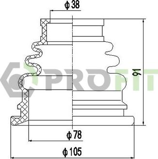 Profit 2710-0021 XLB - Faltenbalg, Antriebswelle alexcarstop-ersatzteile.com