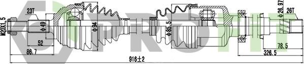 Profit 2730-0860 - Antriebswelle alexcarstop-ersatzteile.com