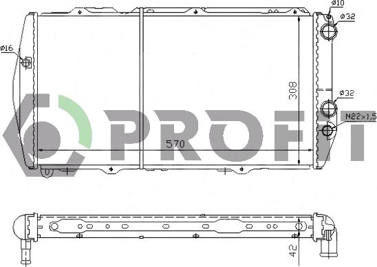 Profit PR 0012A6 - Kühler, Motorkühlung alexcarstop-ersatzteile.com