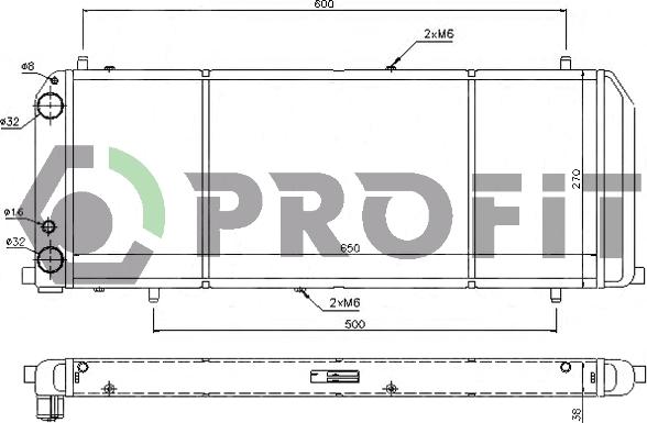 Profit PR 0012A7 - Kühler, Motorkühlung alexcarstop-ersatzteile.com