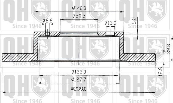 Quinton Hazell BDC3500 - Bremsscheibe alexcarstop-ersatzteile.com