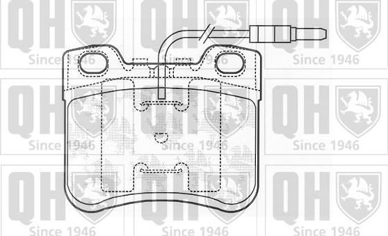 Quinton Hazell BP500 - Bremsbelagsatz, Scheibenbremse alexcarstop-ersatzteile.com