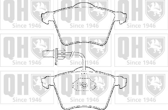 Quinton Hazell BP1428 - Bremsbelagsatz, Scheibenbremse alexcarstop-ersatzteile.com